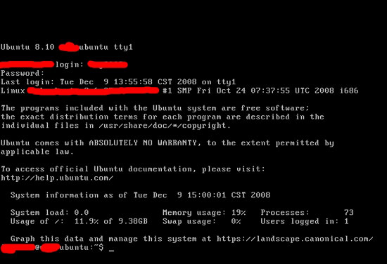ubuntu server8.10php-web 