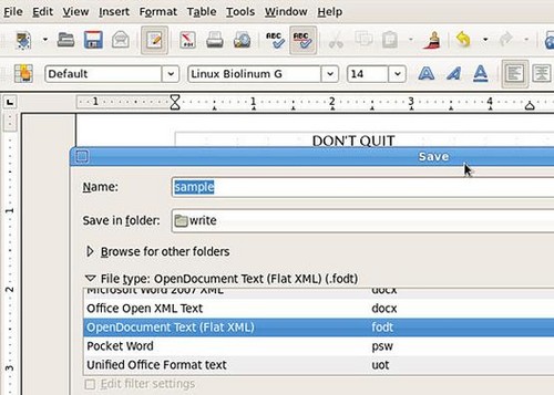 Ubuntuұ LibreOfficeʮĽ 